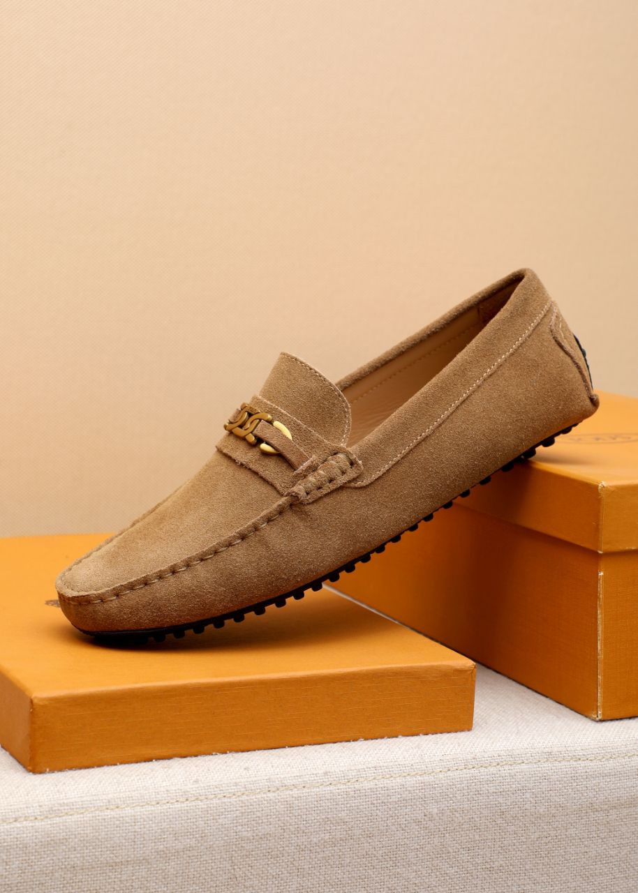 High end quality suede loafers